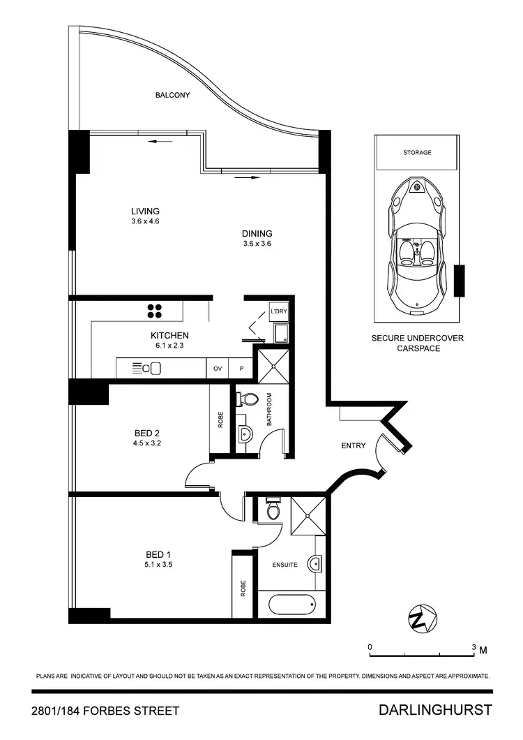 Floorplan of Homely apartment listing, 2801/184 Forbes Street, Darlinghurst NSW 2010