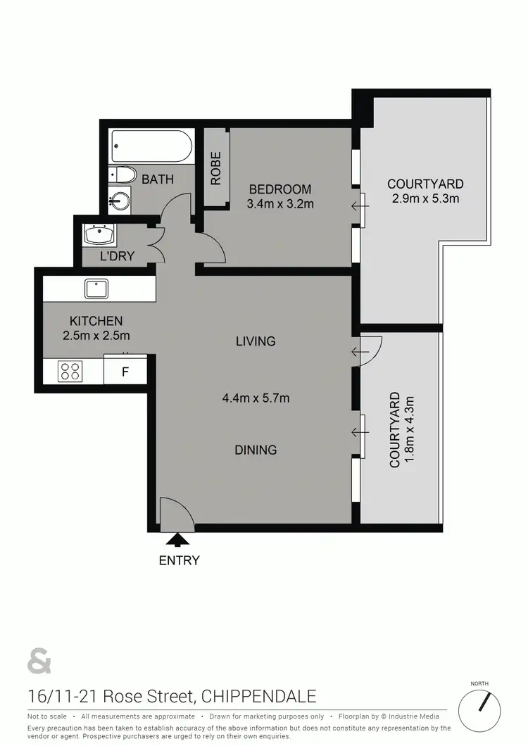 Floorplan of Homely apartment listing, 16/11-21 Rose Street, Chippendale NSW 2008