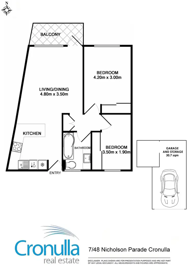 Floorplan of Homely apartment listing, 7/48 Nicholson Parade, Cronulla NSW 2230