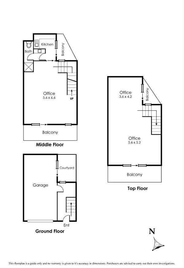 Floorplan of Homely townhouse listing, 4/175C Stephen Street, Yarraville VIC 3013