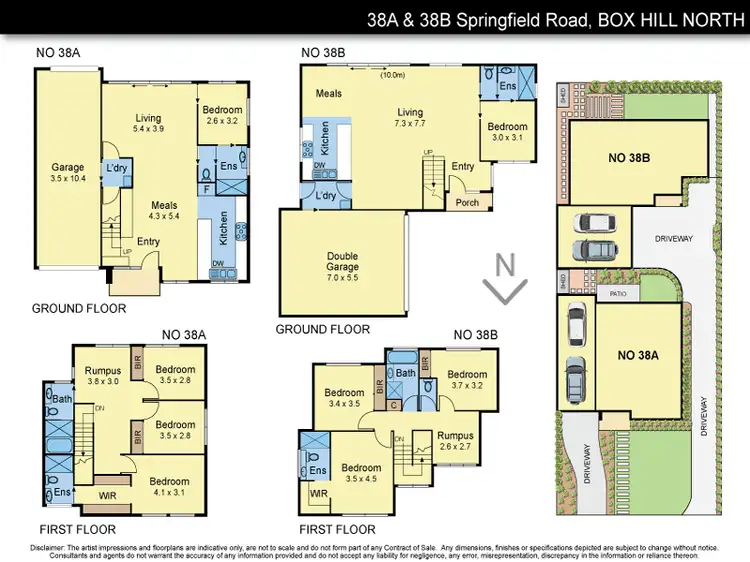 Floorplan of Homely townhouse listing, 38B Springfield Road, Box Hill North VIC 3129