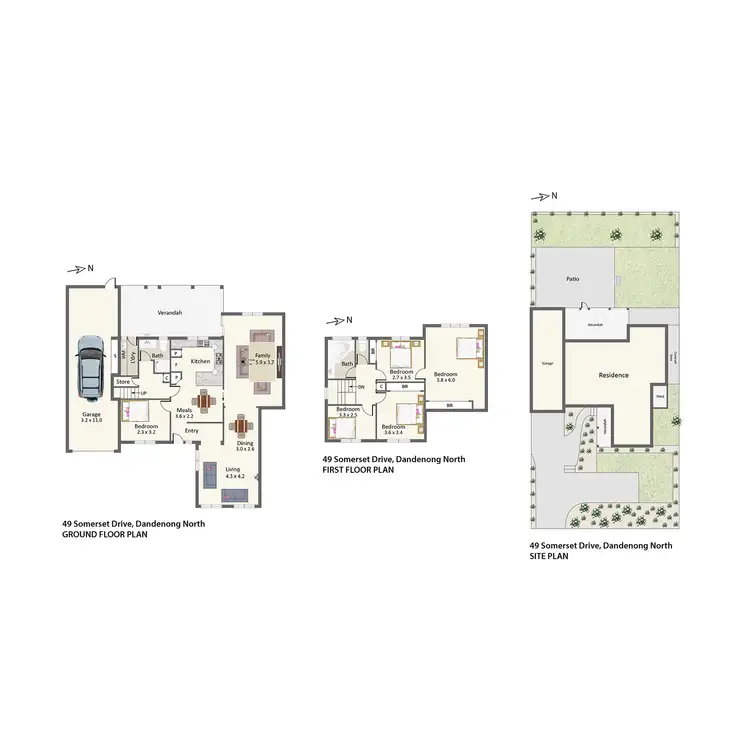 Floorplan of Homely house listing, 49 Somerset Drive, Dandenong North VIC 3175