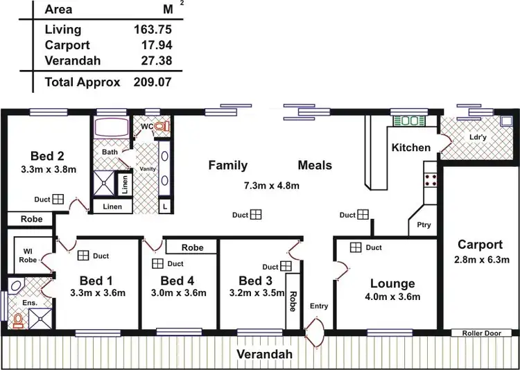 Floorplan of Homely house listing, 21 Houston Court, Evanston SA 5116