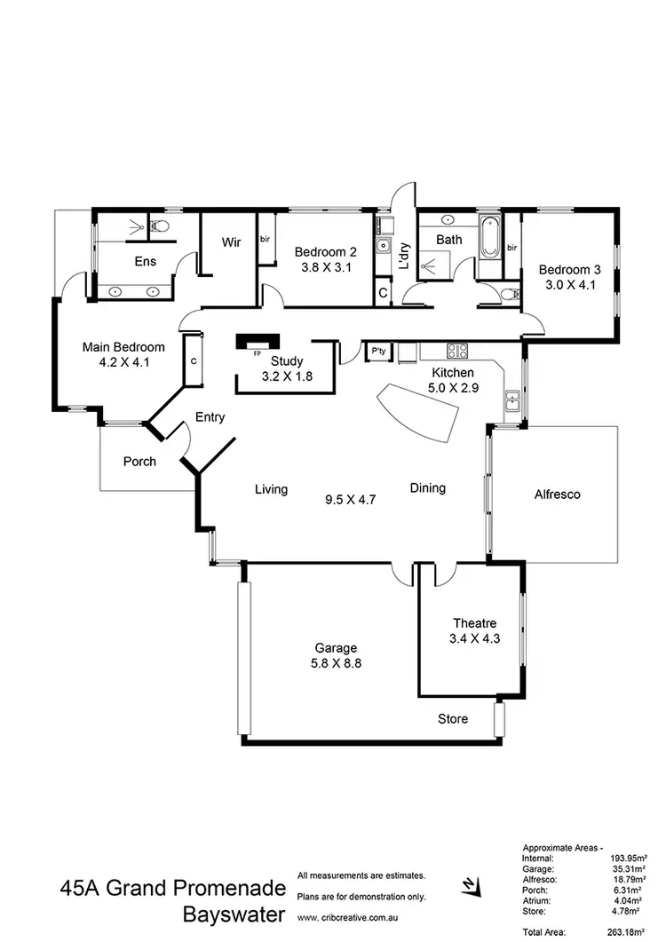 Floorplan of Homely house listing, 45a Grand Promenade, Bayswater WA 6053