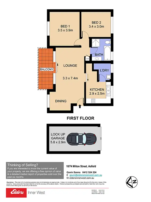 Floorplan of Homely unit listing, 10/74-76 Milton Street, Ashfield NSW 2131