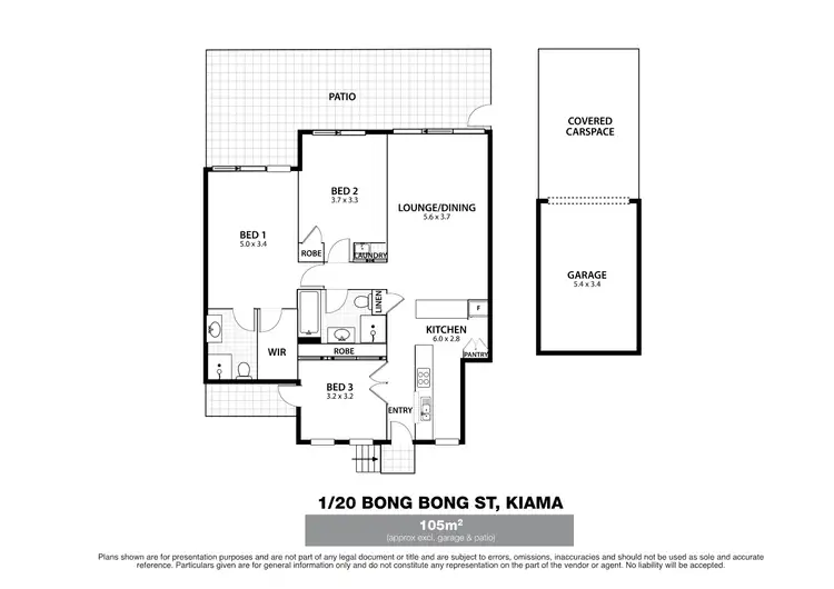 Floorplan of Homely unit listing, 1/20 Bong Bong Street, Kiama NSW 2533