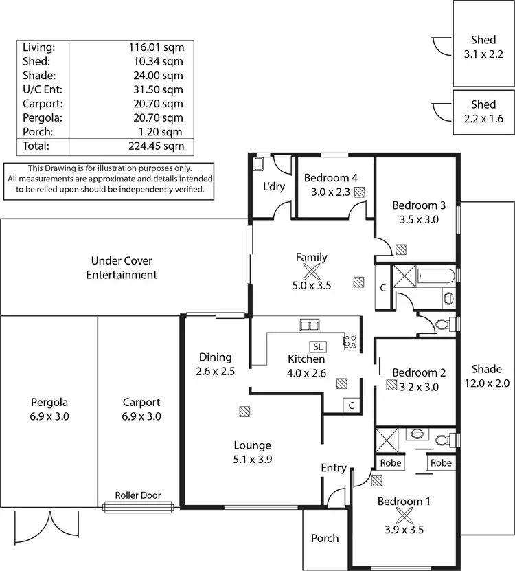 Floorplan of Homely house listing, 17 Grevillia Drive, Parafield Gardens SA 5107