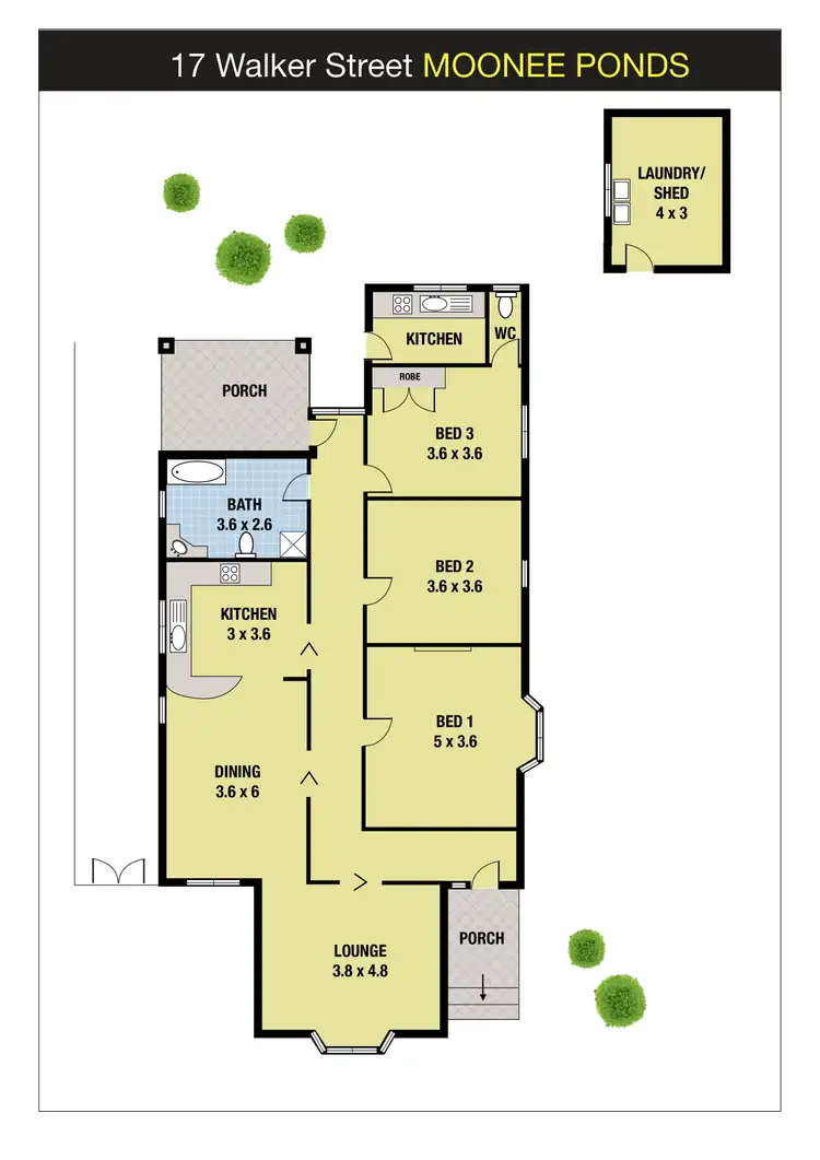 Floorplan of Homely house listing, 17 Walker Street, Moonee Ponds VIC 3039