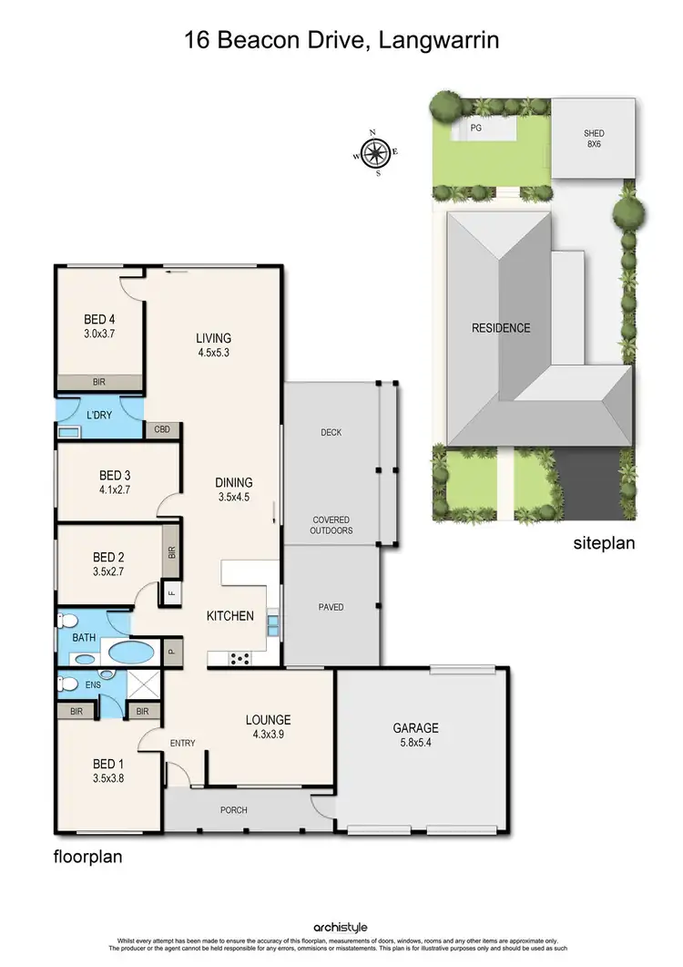 Floorplan of Homely house listing, 16 Beacon Drive, Langwarrin VIC 3910