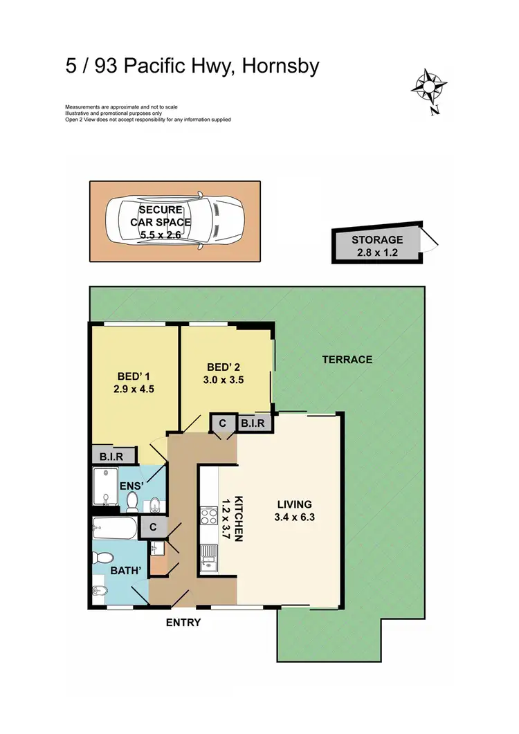 Floorplan of Homely apartment listing, 5/93-103 Pacific Highway, Hornsby NSW 2077