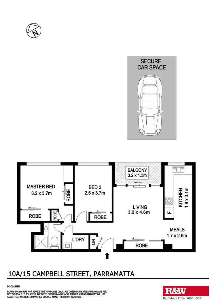 Floorplan of Homely apartment listing, 10A/15 Campbell Street, Parramatta NSW 2150