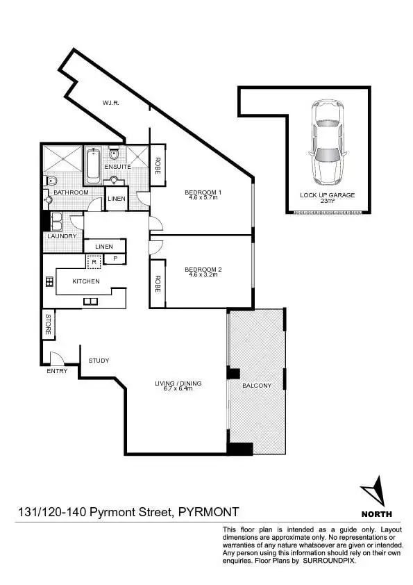Floorplan of Homely apartment listing, 131/120-140 Pyrmont Street, Pyrmont NSW 2009