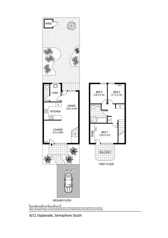 Floorplan of Homely townhouse listing, 8/21 Esplanade, Semaphore South SA 5019