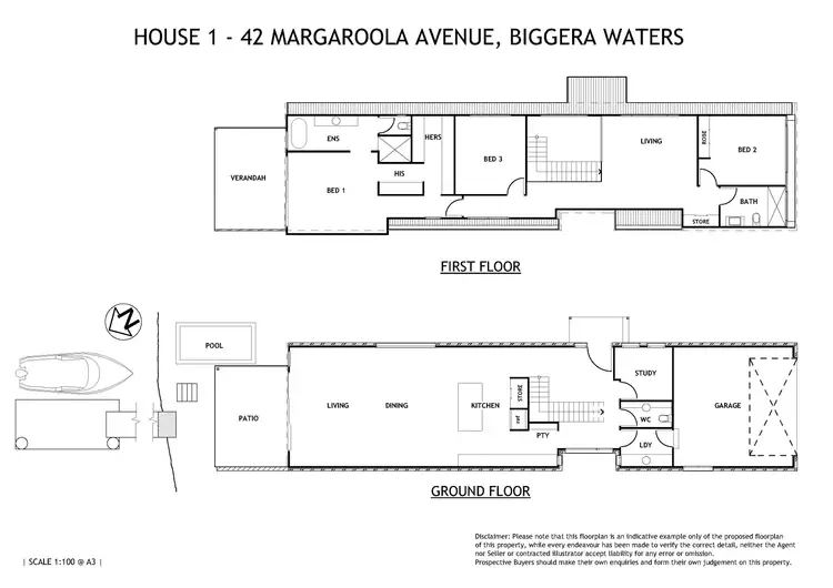 Floorplan of Homely house listing, House 1/42 Margaroola Avenue, Biggera Waters QLD 4216