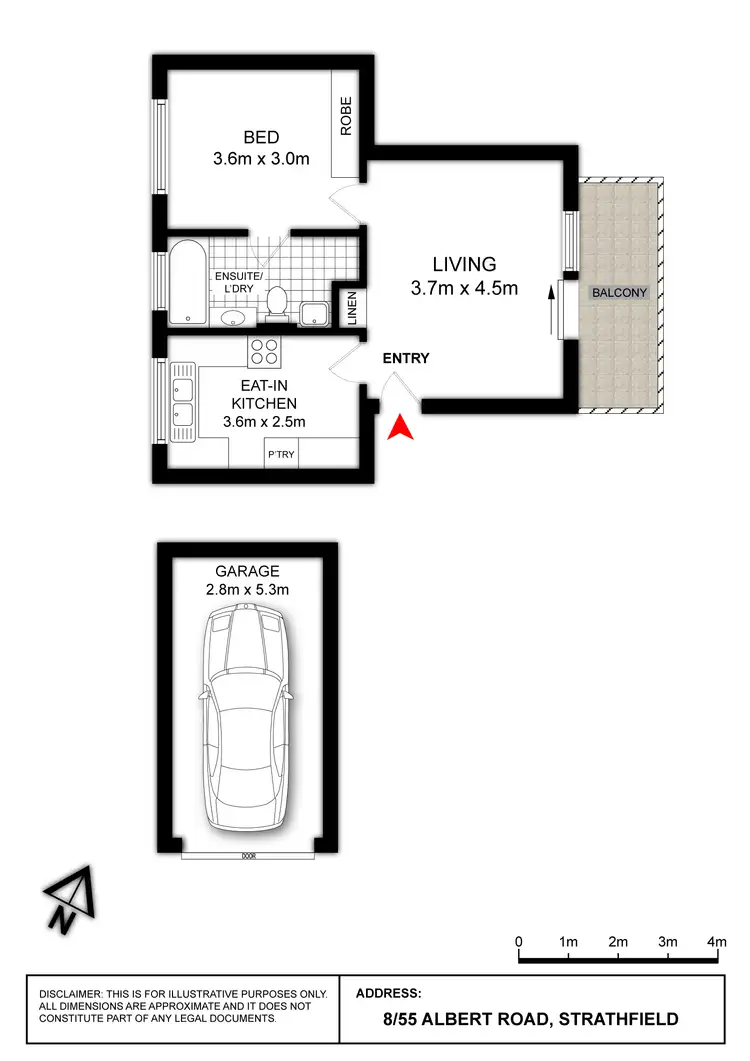 Floorplan of Homely unit listing, 8/55 ALBERT ROAD, Strathfield NSW 2135