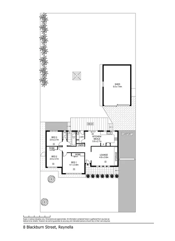 Floorplan of Homely house listing, 8 Blackburn Street, Reynella SA 5161