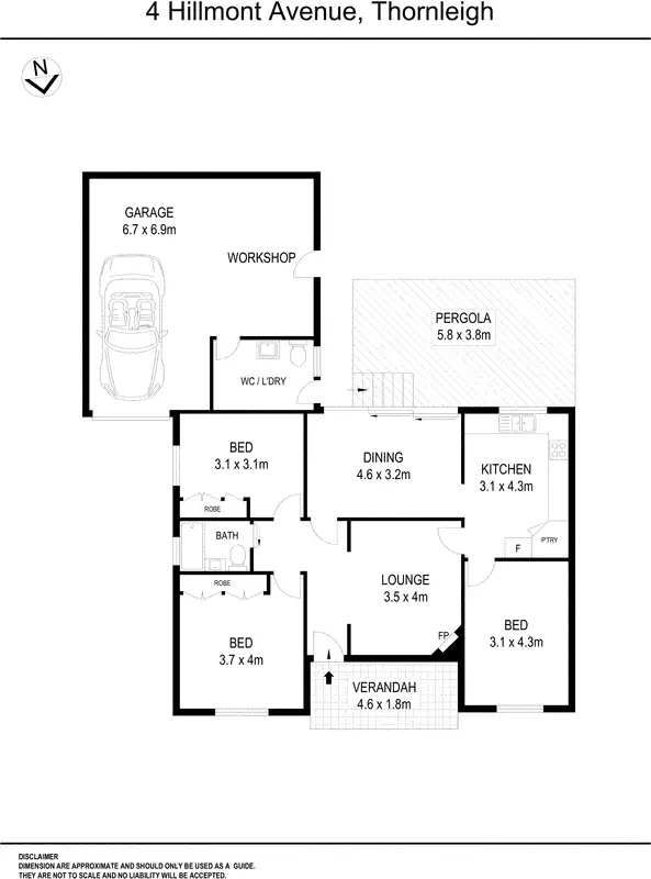 Floorplan of Homely house listing, 4 Hillmont Avenue, Thornleigh NSW 2120
