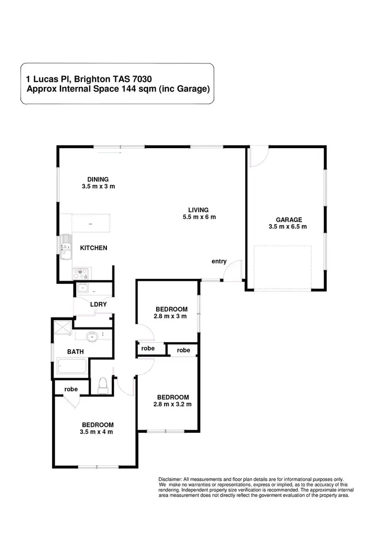 Floorplan of Homely house listing, 1 Lucas Place, Brighton TAS 7030