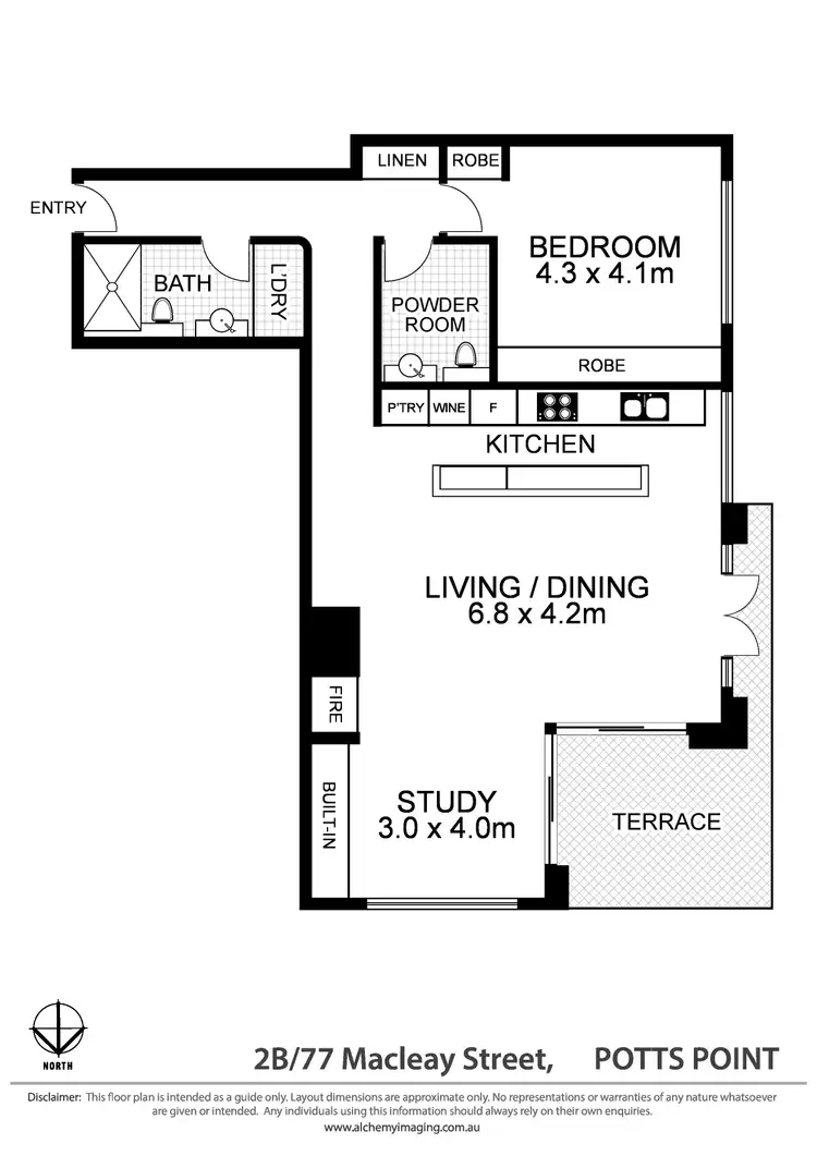 Floorplan of Homely apartment listing, 2B/77 Macleay Street, Potts Point NSW 2011