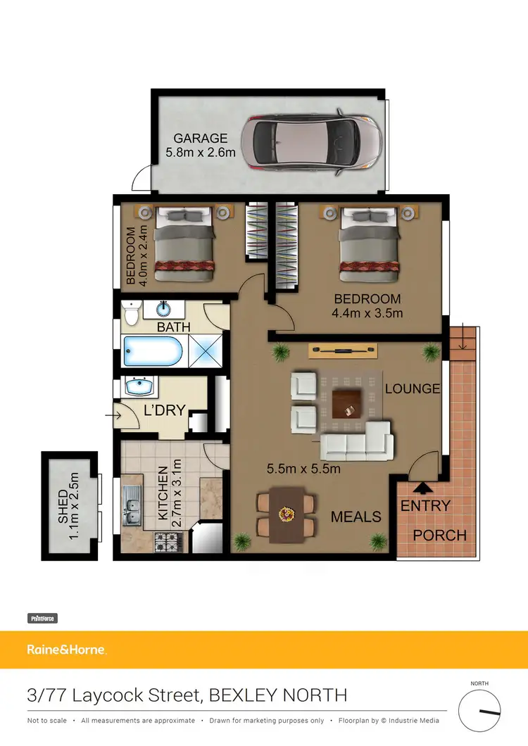 Floorplan of Homely townhouse listing, 3/77 Laycock Street, Bexley North NSW 2207