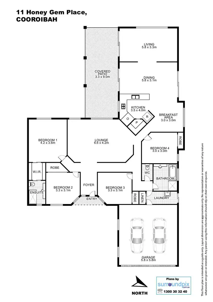 Floorplan of Homely house listing, 11 Honey Gem Place, Cooroibah QLD 4565