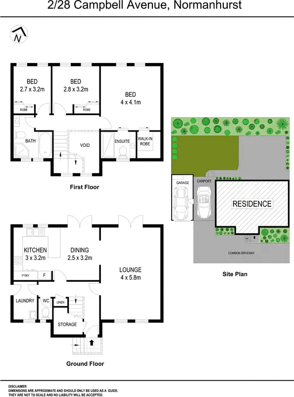 Floorplan of Homely townhouse listing, 2/28 Campbell Avenue, Normanhurst NSW 2076