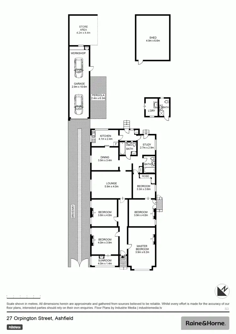 Floorplan of Homely house listing, 27 Orpington Street, Ashfield NSW 2131