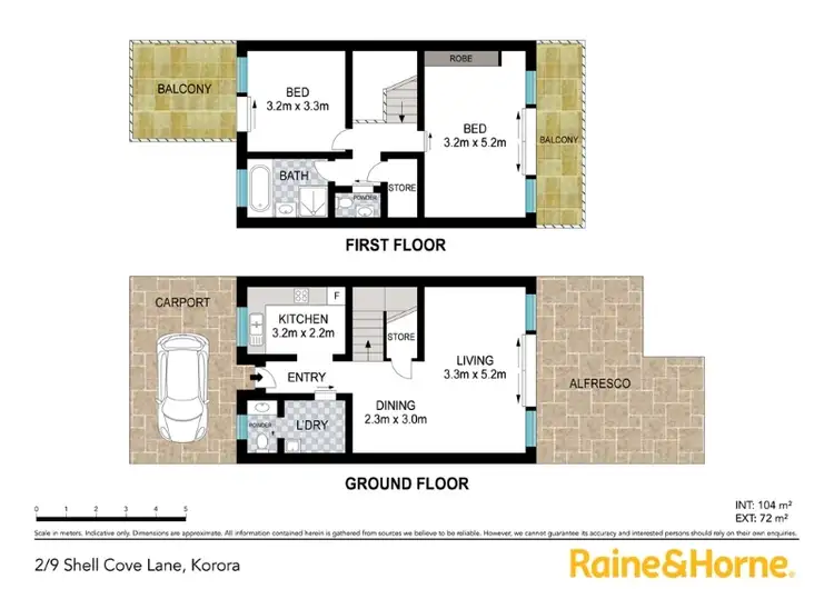 Floorplan of Homely townhouse listing, 2/9-11 Shell Cove Lane, Korora NSW 2450