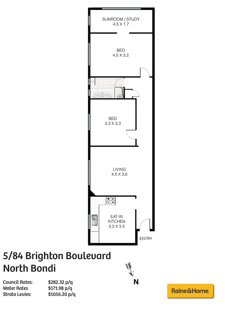 Floorplan of Homely apartment listing, 5/84 Brighton Boulevard, North Bondi NSW 2026
