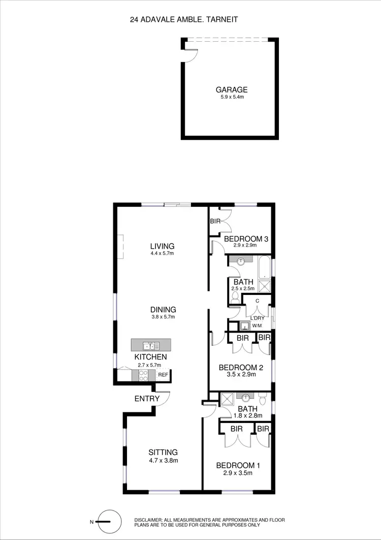Floorplan of Homely house listing, 24 Adavale Amble, Tarneit VIC 3029