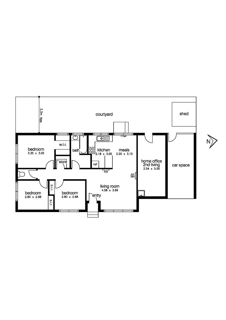 Floorplan of Homely unit listing, 1/107 Blyth Street, Altona VIC 3018