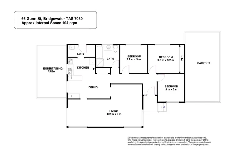 Floorplan of Homely house listing, 66 Gunn Street, Bridgewater TAS 7030