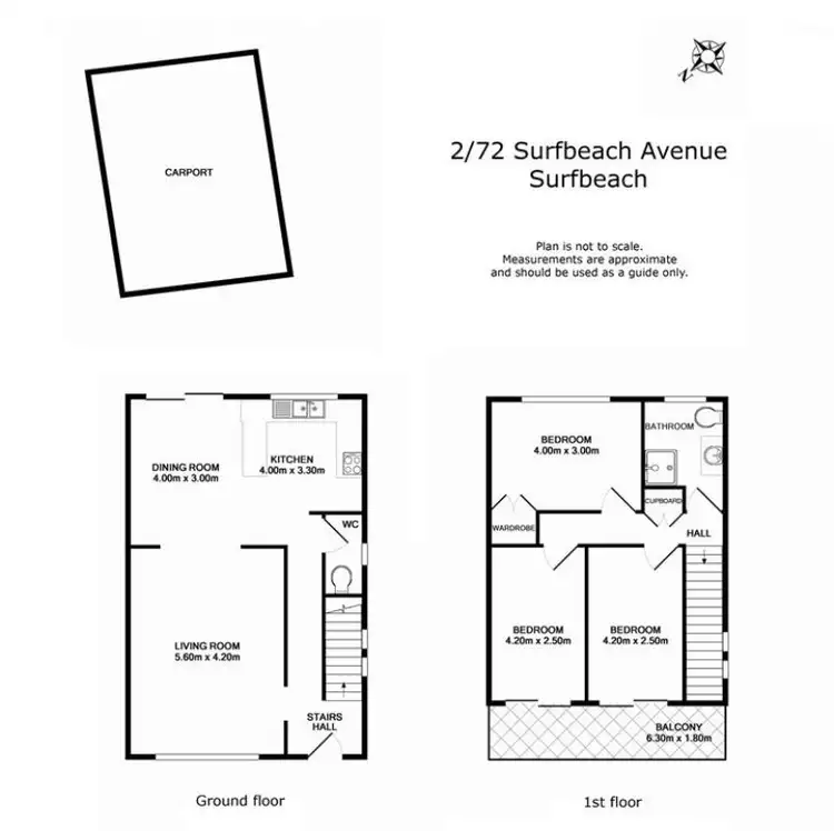 Floorplan of Homely house listing, 2/72 Surf Beach Avenue, Surf Beach NSW 2536