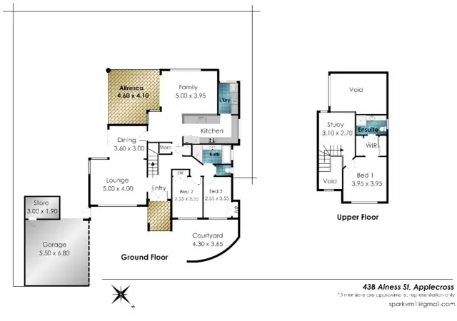 Floorplan of Homely house listing, 43B Alness Street, Applecross WA 6153