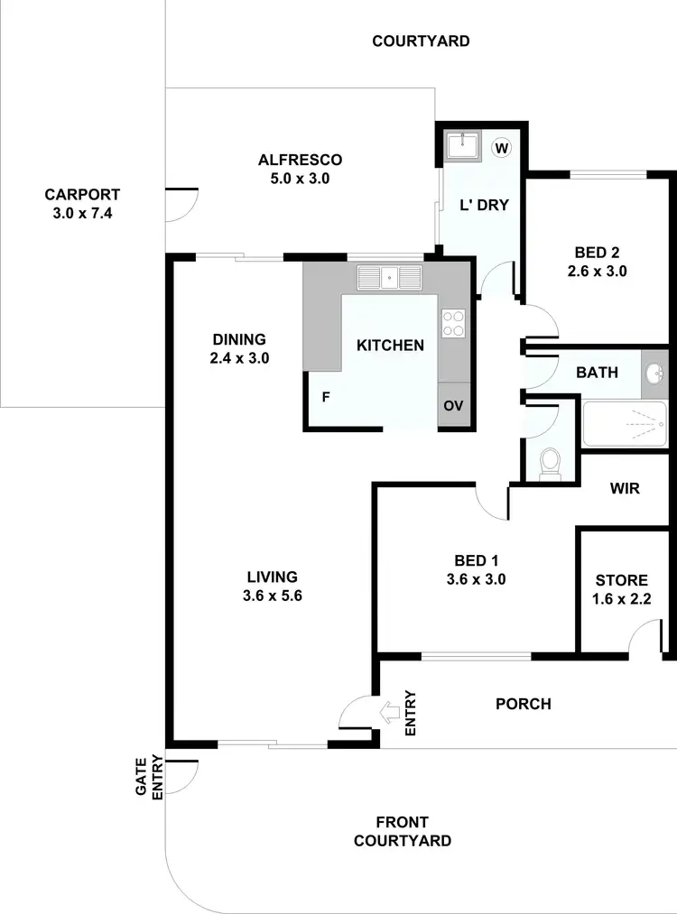Floorplan of Homely house listing, 2/95 Thelma Street, Como WA 6152