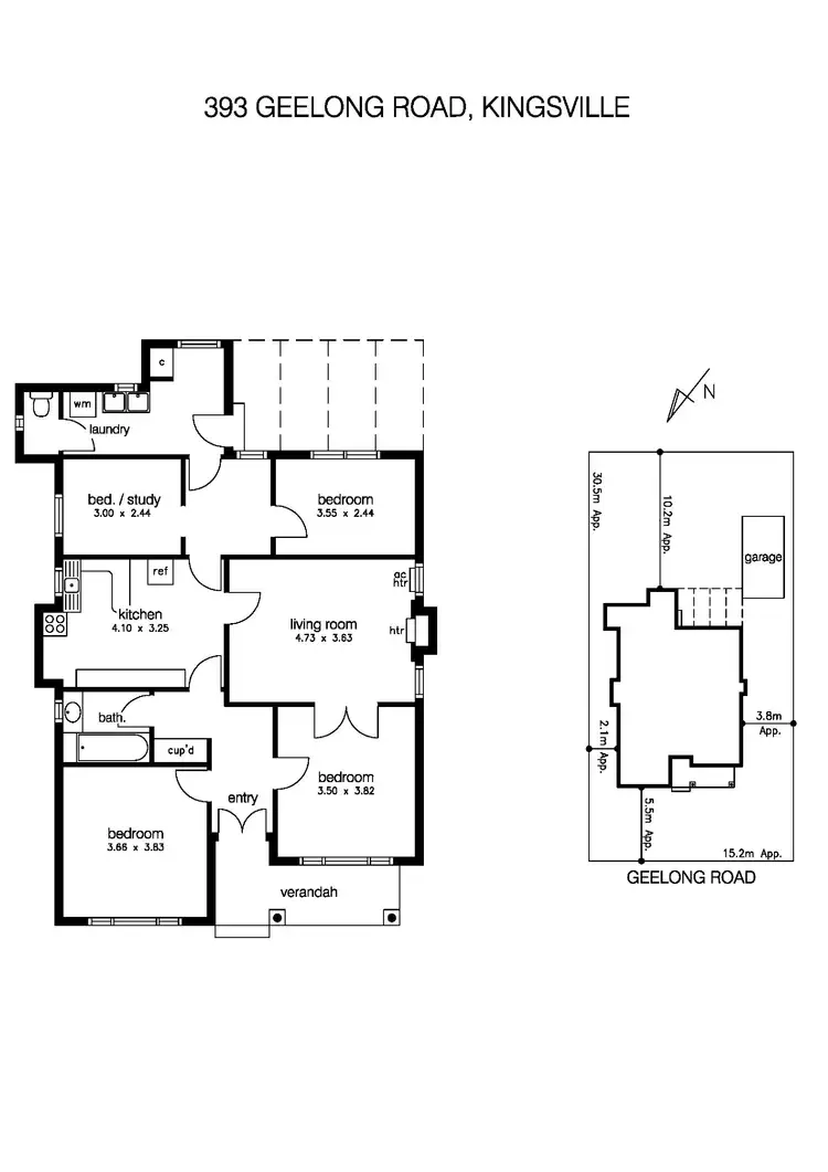 Floorplan of Homely house listing, 393 geelong road, Kingsville VIC 3012
