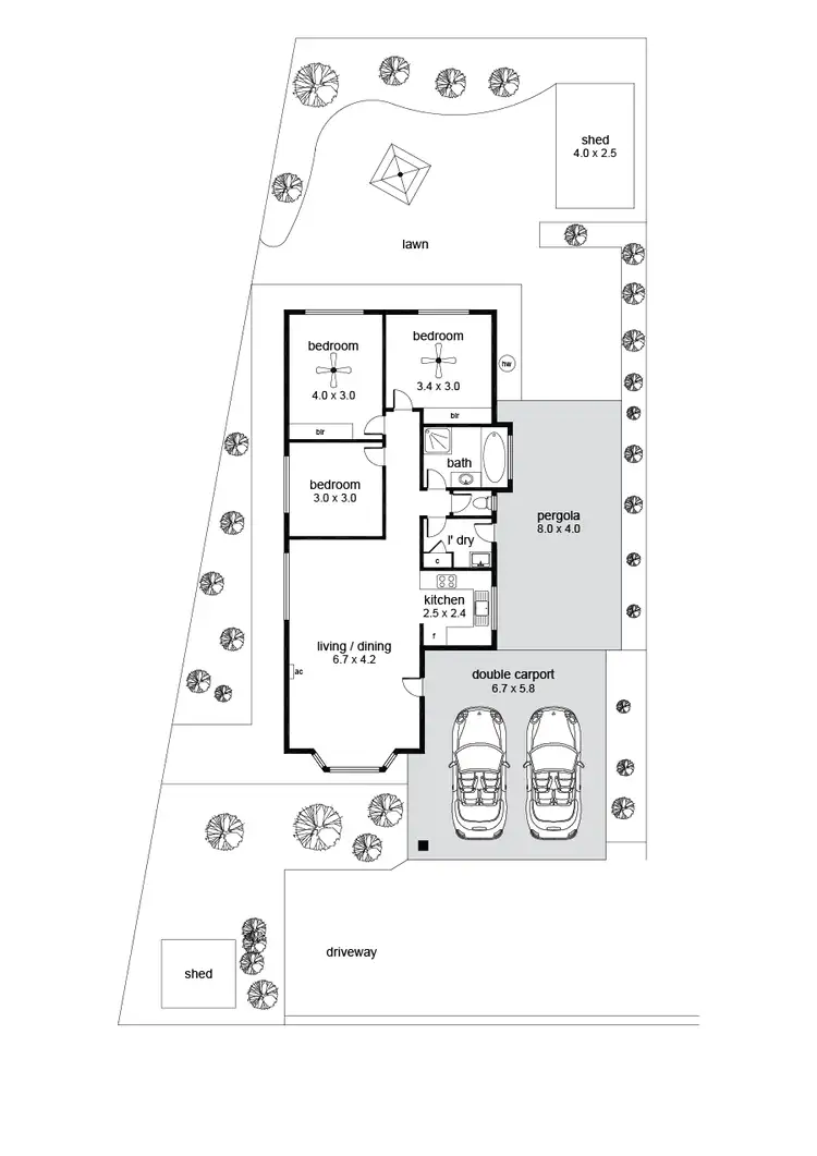 Floorplan of Homely unit listing, 2/79 Baume Circuit, Old Reynella SA 5161