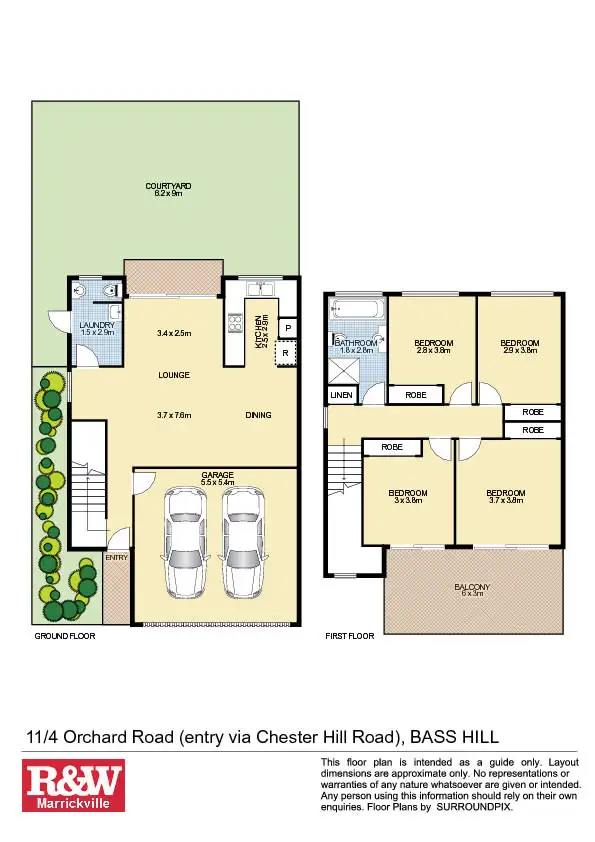 Floorplan of Homely townhouse listing, 11/4 Orchard Road (entry via Chester Hill Rd), Bass Hill NSW 2197
