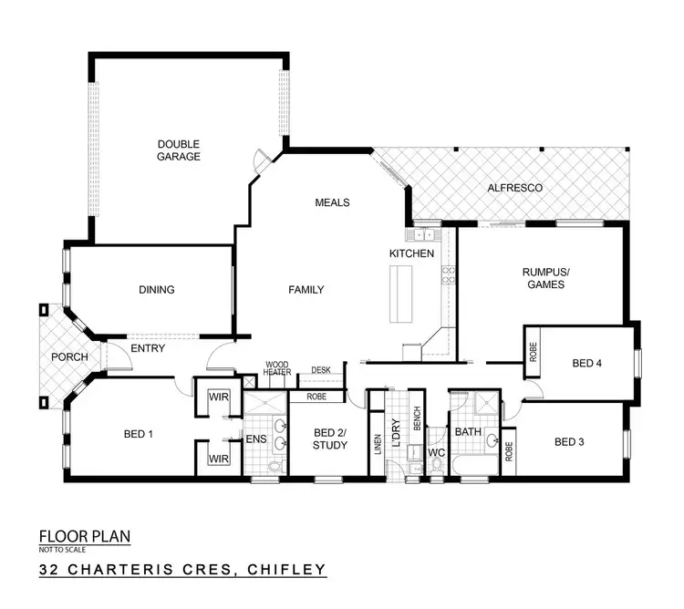 Floorplan of Homely house listing, 32 Charteris Crescent, Chifley ACT 2606