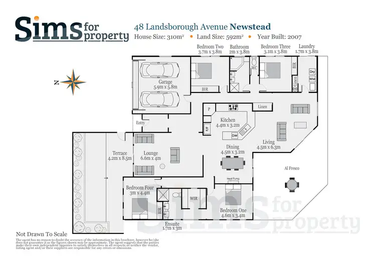Floorplan of Homely house listing, 48 Landsborough Avenue, Newstead TAS 7250