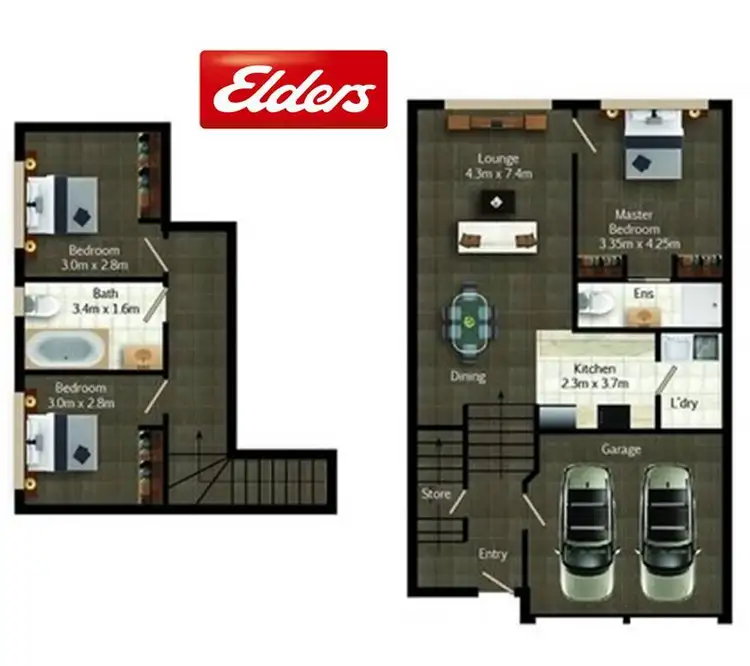 Floorplan of Homely townhouse listing, 1/6 Doeberl Place, Karabar NSW 2620
