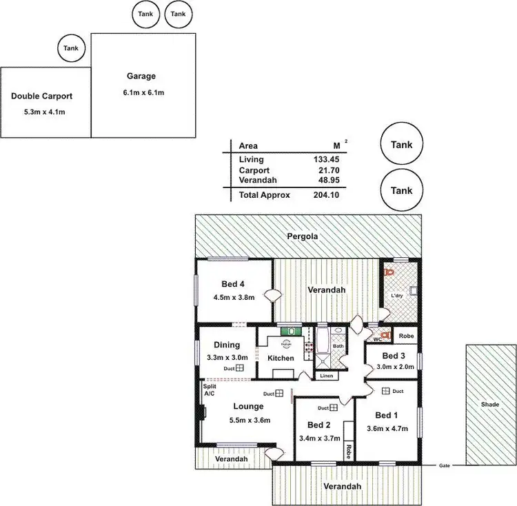Floorplan of Homely house listing, 36 Keyneton Road, Keyneton SA 5353