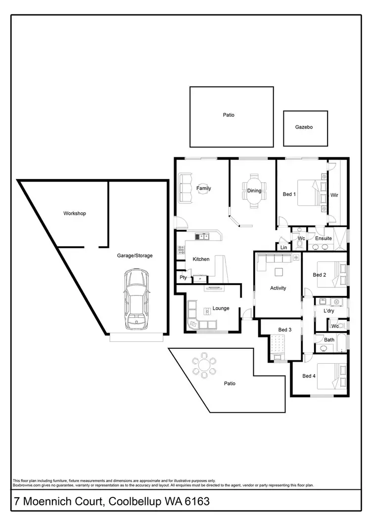 Floorplan of Homely house listing, 7 Moennich Court, Coolbellup WA 6163