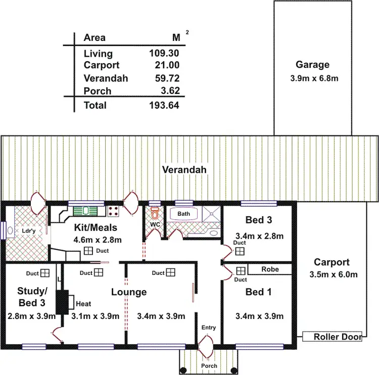 Floorplan of Homely house listing, 6 Chicklade Street, Elizabeth Vale SA 5112