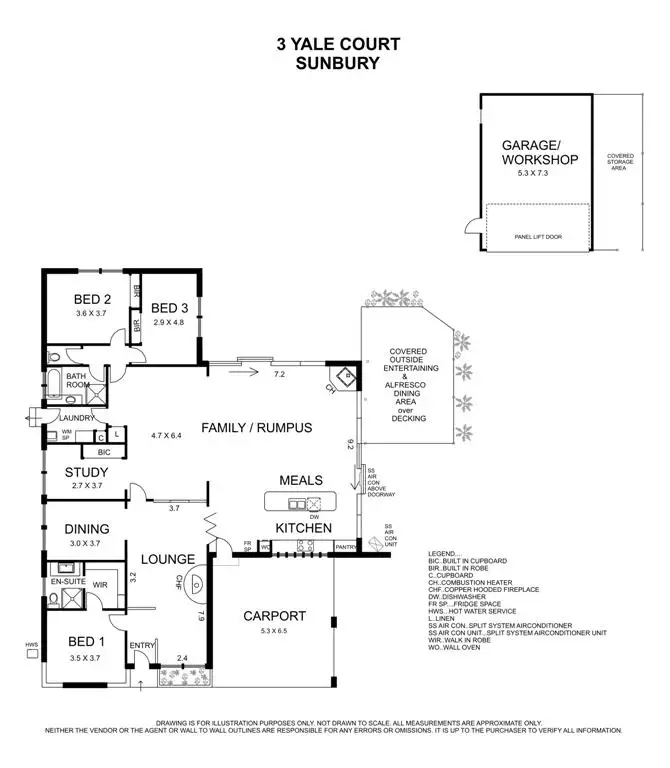 Floorplan of Homely house listing, 3 Yale Court, Sunbury VIC 3429