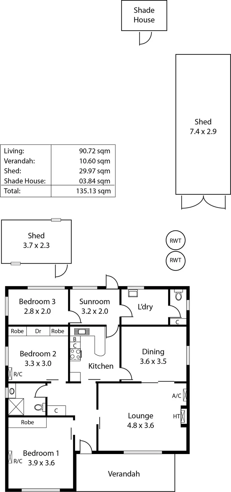 Floorplan of Homely house listing, 13 Kingswell Avenue, Rostrevor SA 5073