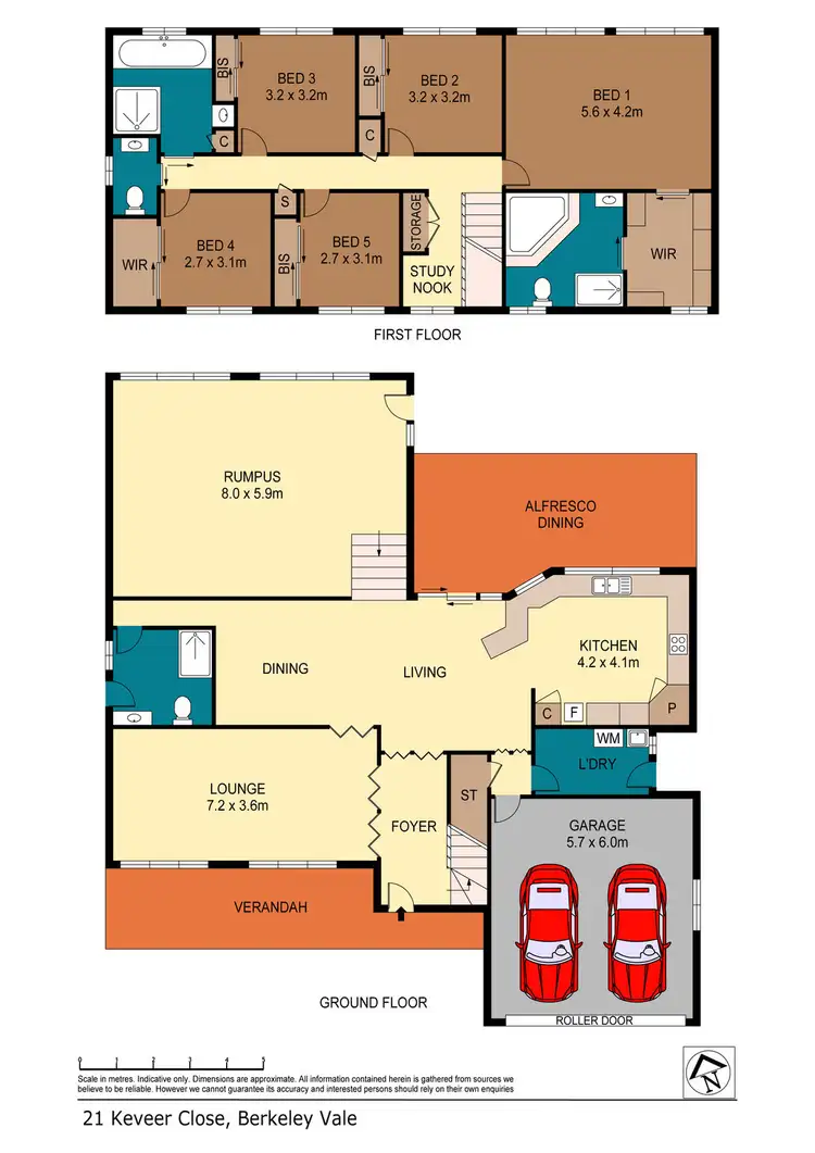 Floorplan of Homely house listing, 21 Keveer Close, Berkeley Vale NSW 2261