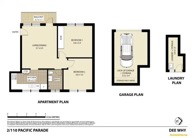 Floorplan of Homely unit listing, 2/110 Pacific Parade, Dee Why NSW 2099