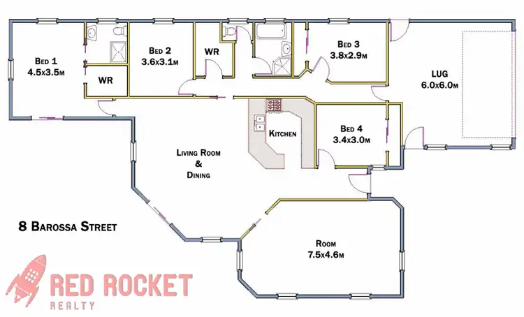 Floorplan of Homely house listing, 8 Barossa Street, Kingston QLD 4114
