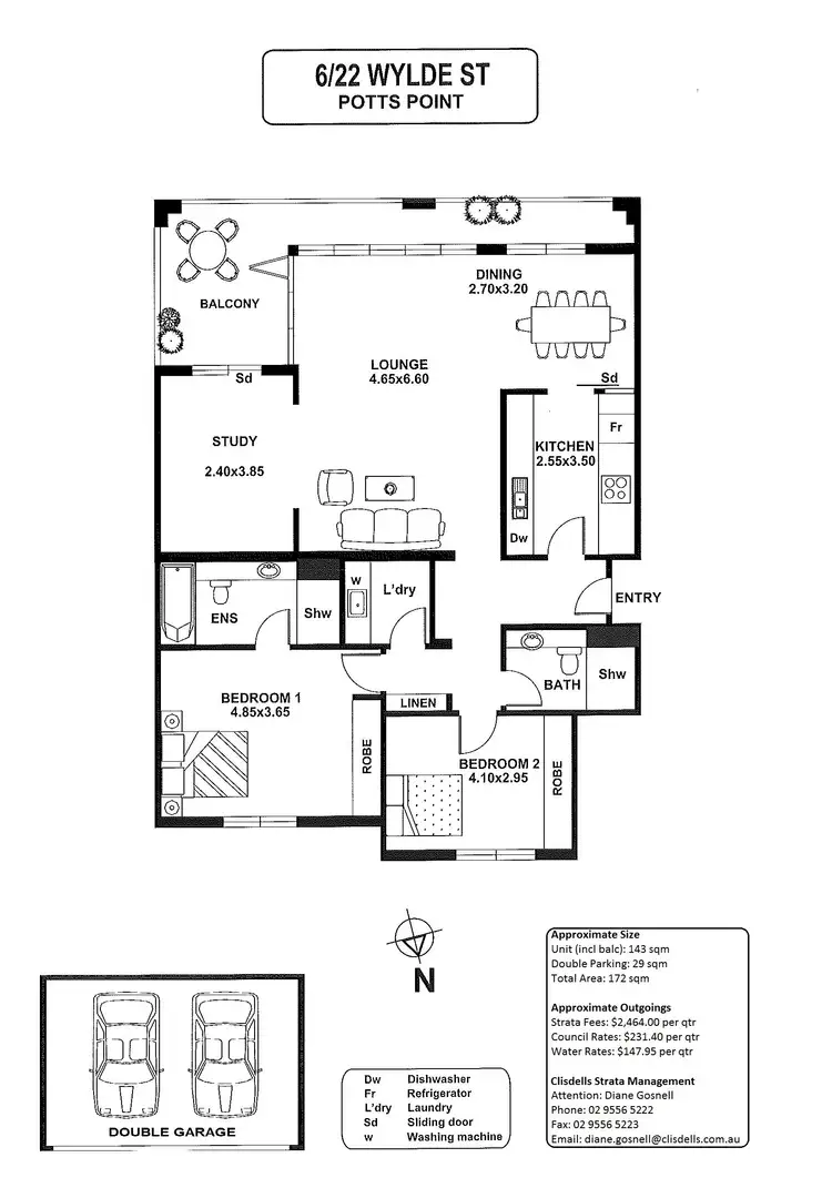 Floorplan of Homely apartment listing, 6/22 Wylde Street, Potts Point NSW 2011